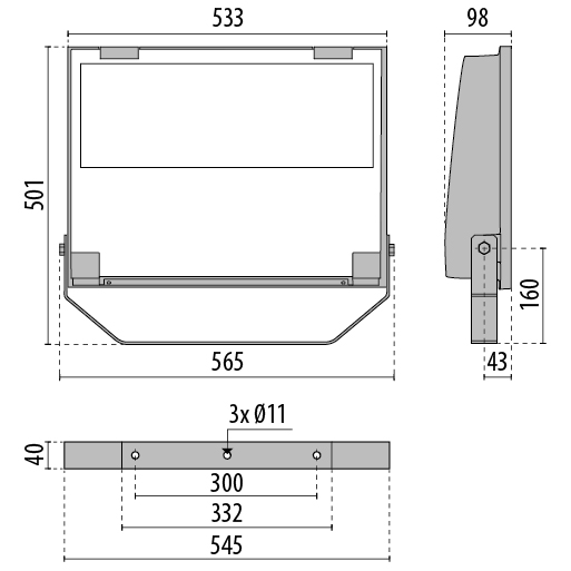 GUELL3 230 A50/W 840 GR-RAL9006 | GUELL 3 | PIL International